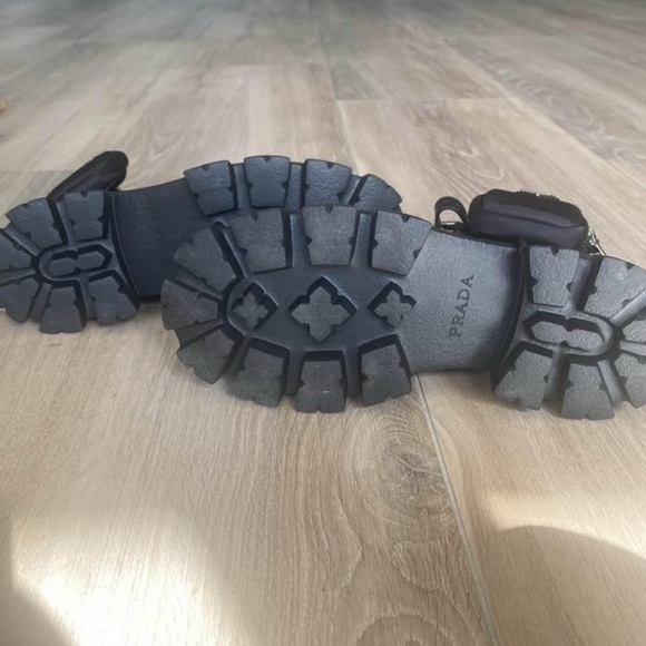 Men’s Prada Monolith Brushed Leather & Re-Nylon Boots with Pouch - Picture 5 of 8